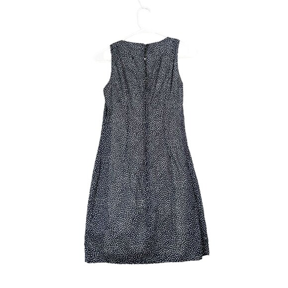ARMANI JEANS Polka Dot Sleeveless Dress Women SZ 2 Lined Layered Neutral Classic - Picture 2 of 10